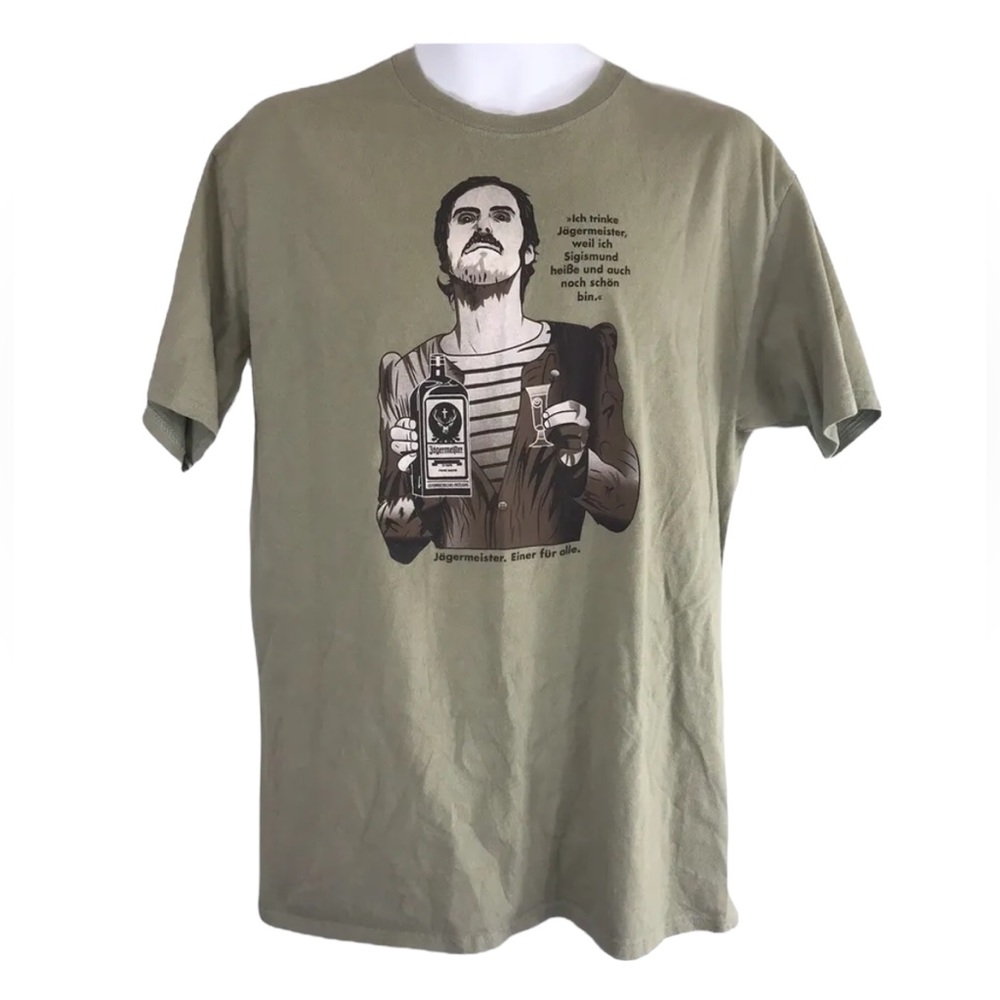 Jagermeister T-shirt size Large One For All German Language